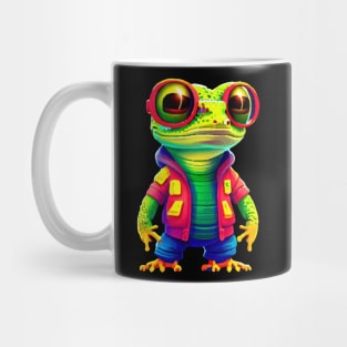 Gamer's Perfect Illustration - Cute Colorful Gekko Mug